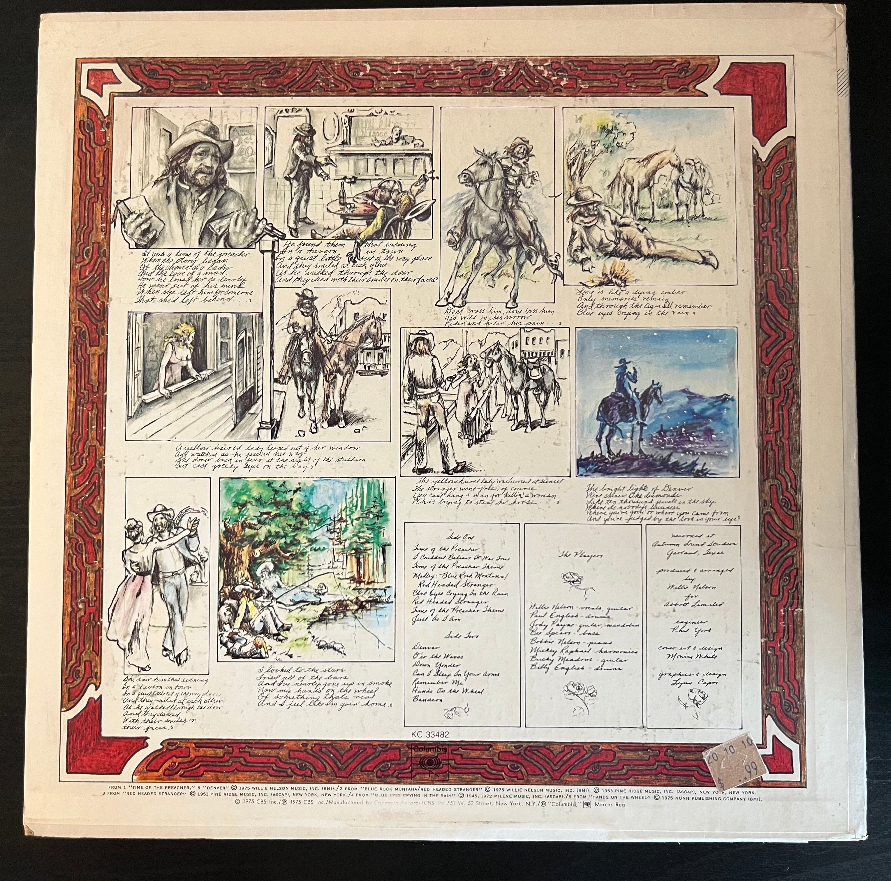 Red Headed Stranger (1975) - Willie Nelson KC 33482
