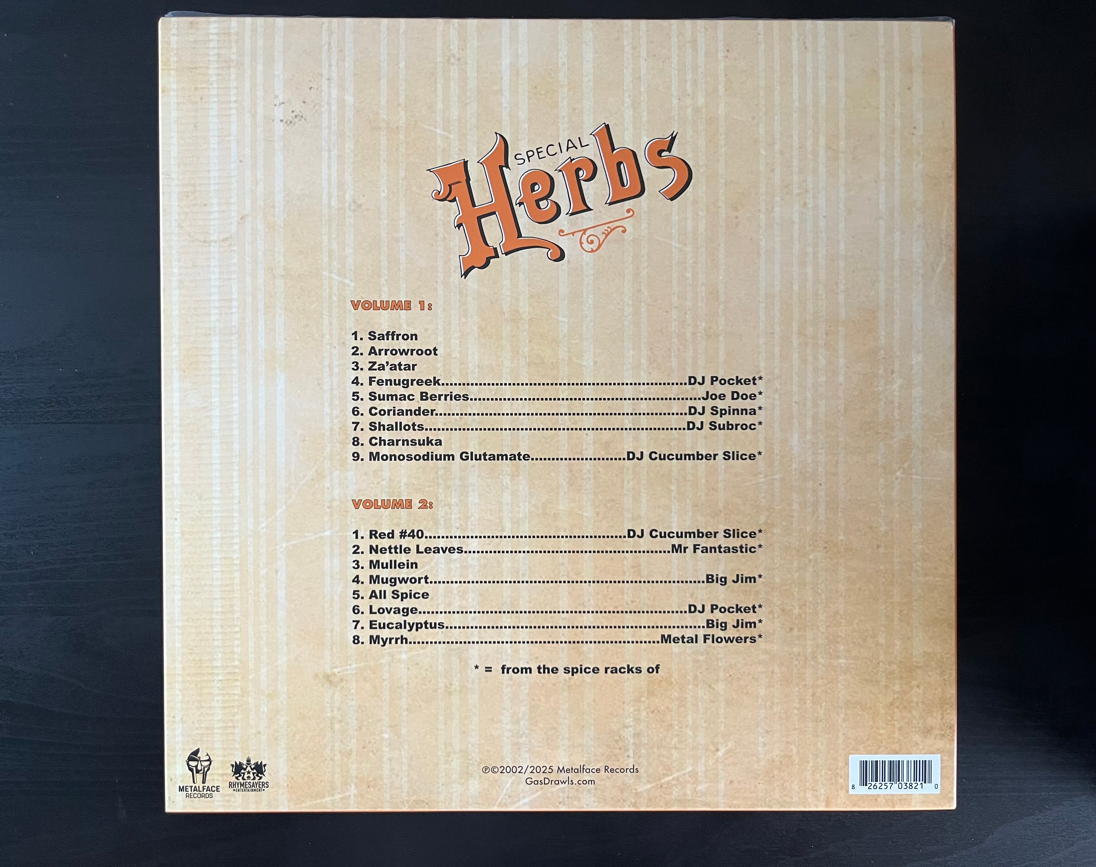 Special Herbs, Vol. 1 and 2 (2025)  - MF Doom RSE0382-1