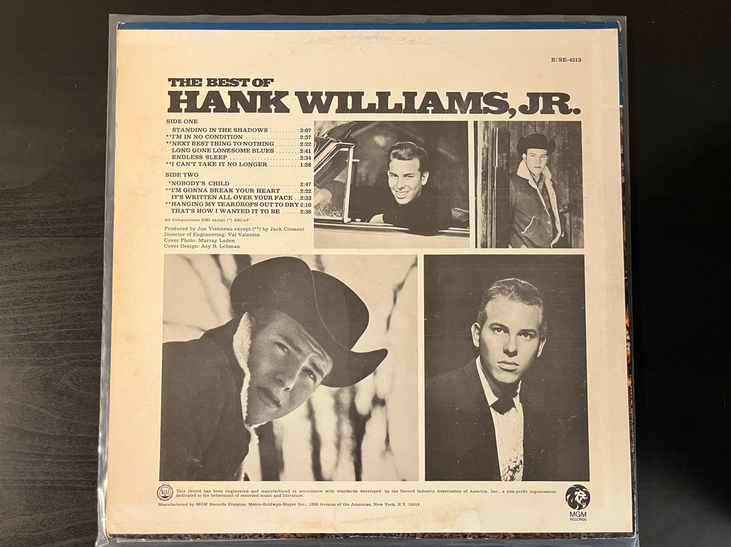 The Best Of Hank Williams, JR. (1967) - Hank Williams JR. SE 4513
