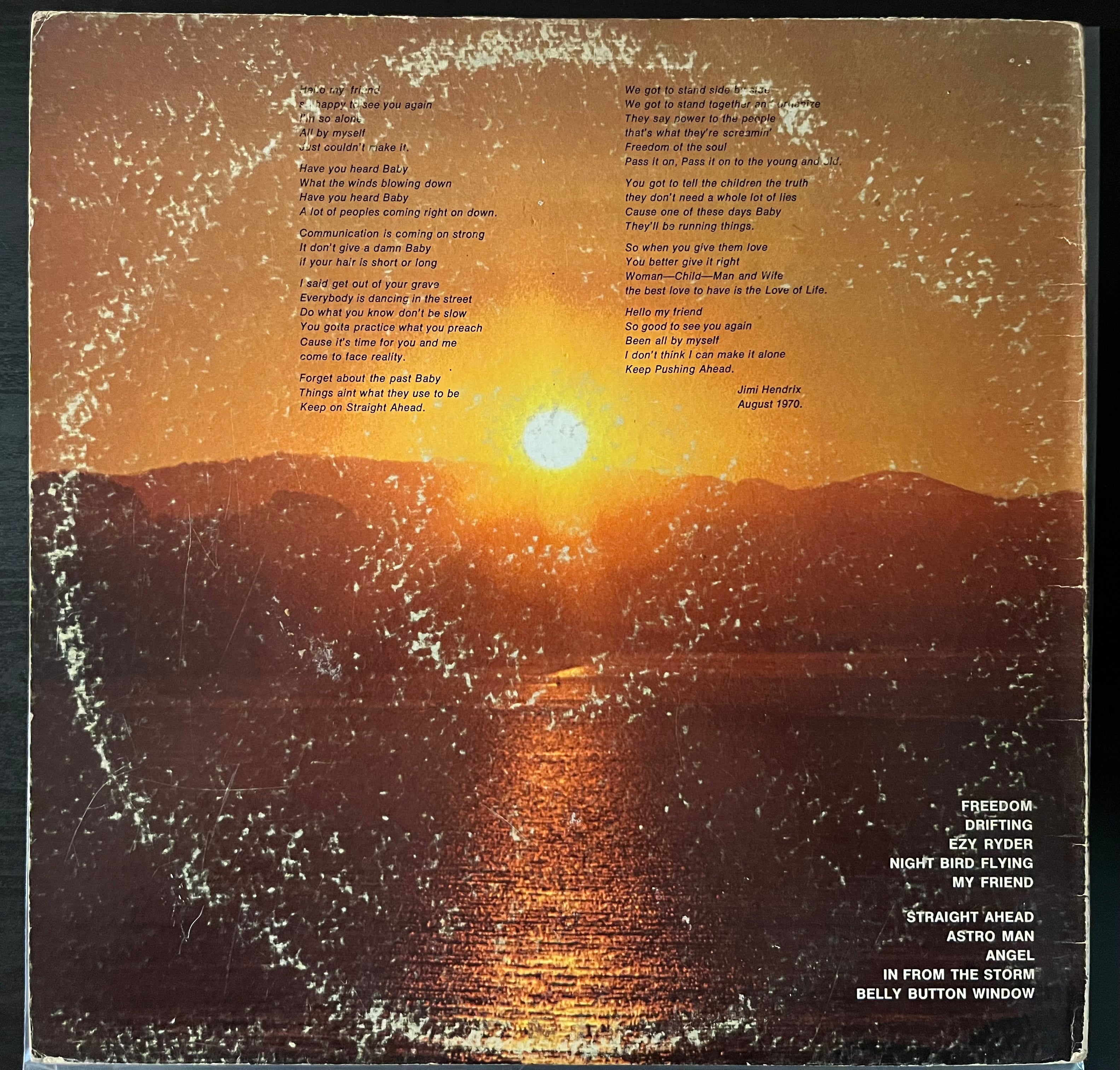 The Cry Of Love (1971)  - Jimi Hendrix MS 2034