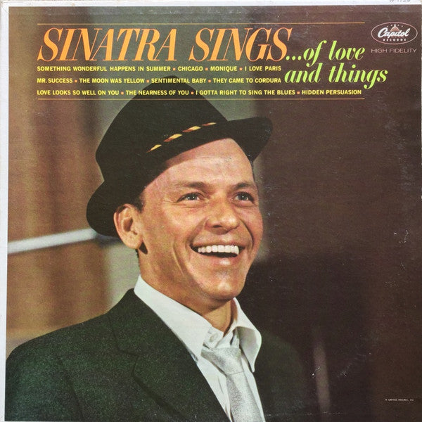 Sinatra Sings...Of Love And Things (1962) - Frank Sinatra W 1729, W-1729