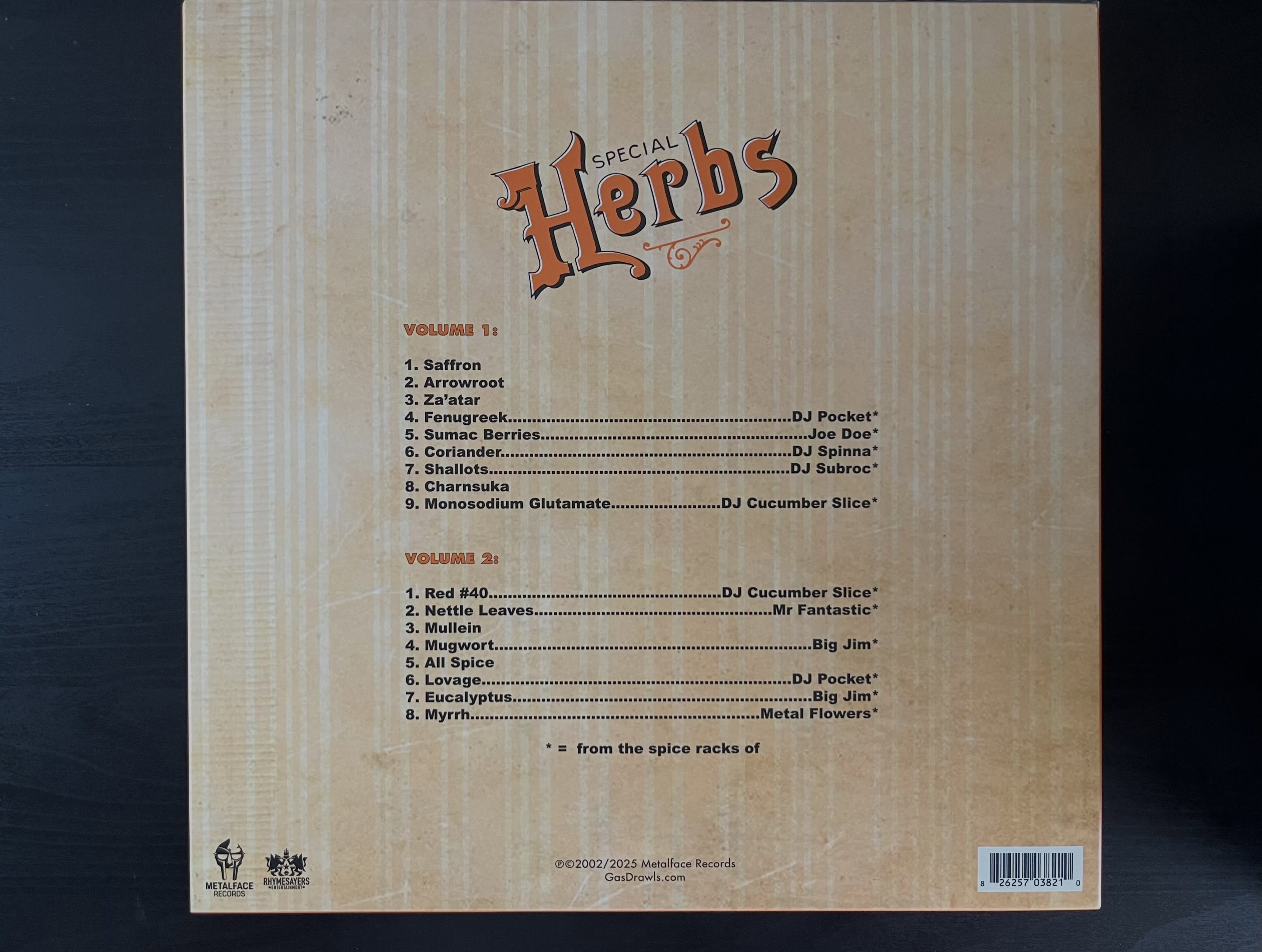 Special Herbs (Vols 1&2) (2025) - Metal Fingers RSE0382-1